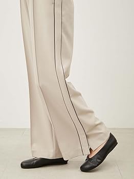 Amazon | [ミラオーウェン] ウエストゴムパイピングラインジャージ